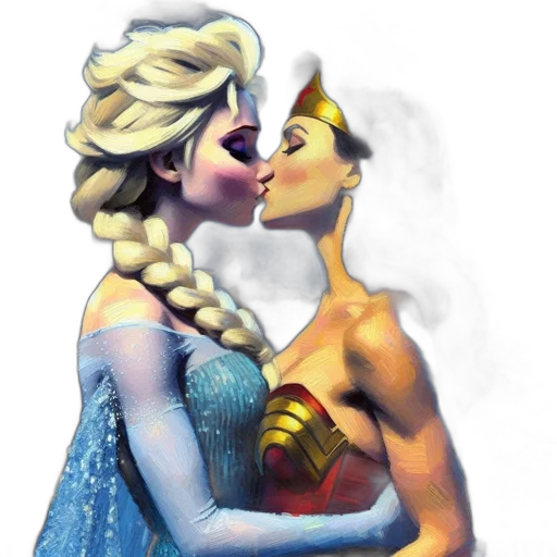 concept art, fantasy art, comic book art, watercolor, snow, fire, elsa, frozen transparent PNG cut-out