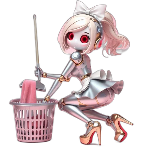 robot, weapon, staff, creature, anime, concept art, cartoon, pixel art transparent PNG cut-out