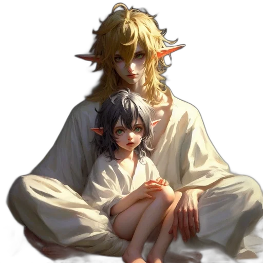 concept art, pixel art, fantasy art, anime, golden, monochrome, pastel, dark transparent PNG cut-out
