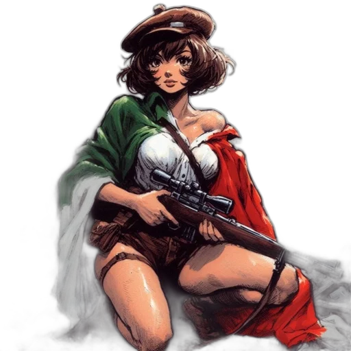 weapon, dress, comic book art, concept art, fantasy art, pixel art, determined, female transparent PNG cut-out