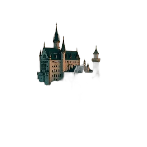 building, crown, staff, umbrella, 3d render, concept art, pixel art, photorealistic transparent PNG cut-out
