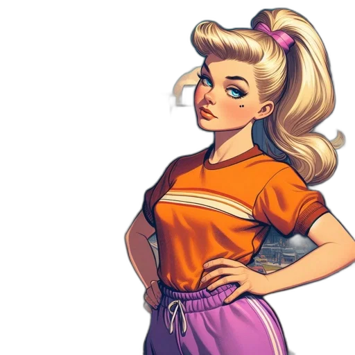 staff, dress, cartoon, comic book art, concept art, pixel art, neon, animated transparent PNG cut-out