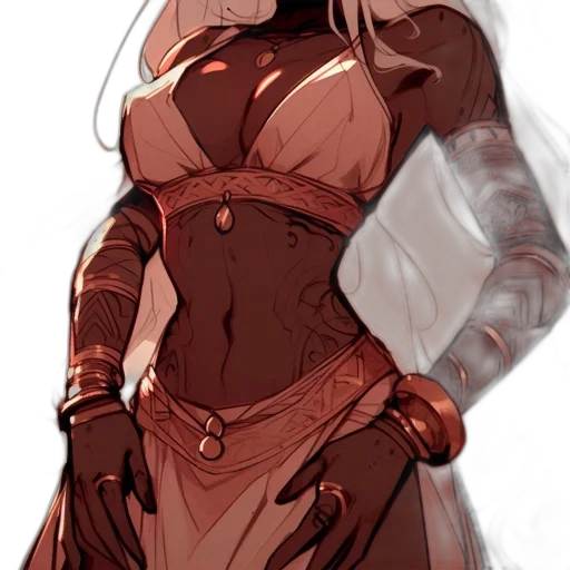 dress, staff, mask, crown, concept art, anime, fantasy art, comic book art transparent PNG cut-out