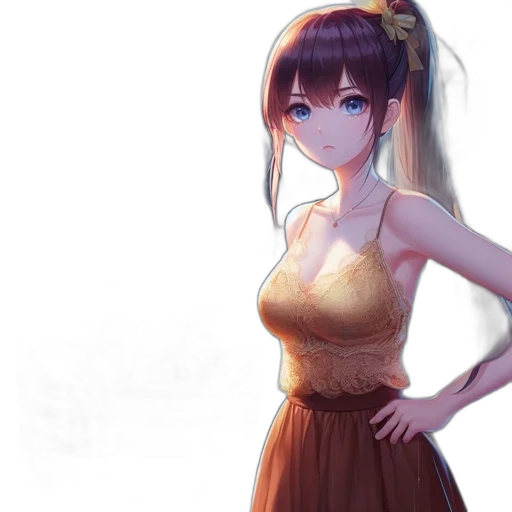 dress, crown, face, robot, anime, concept art, pixel art, fantasy art transparent PNG cut-out