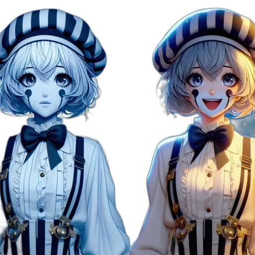mask, staff, face, 3d render, concept art, anime, fantasy art, monochrome transparent PNG cut-out