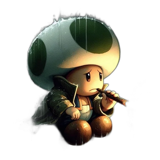hat, weapon, umbrella, staff, concept art, pixel art, fantasy art, 3d render transparent PNG cut-out