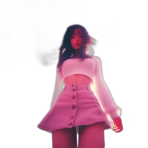 jacket, dress, creature, vaporwave, concept art, 3d render, watercolor, neon lights transparent PNG cut-out