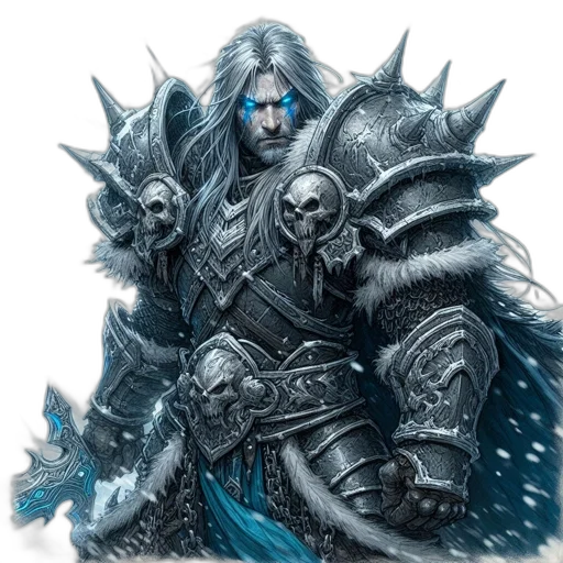 fantasy art, concept art, comic book art, pixel art, blue, monochrome, imposing, figure transparent PNG cut-out