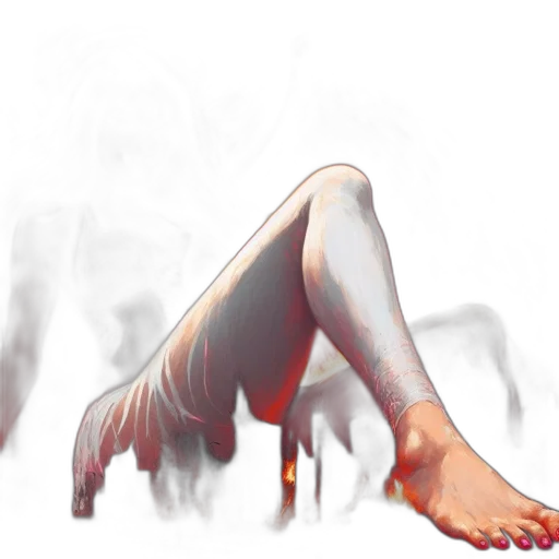 shoes, creature, dress, hair, concept art, watercolor, pixel art, photorealistic transparent PNG cut-out