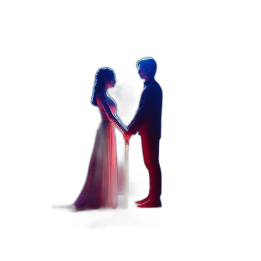 dress, concept art, pixel art, watercolor, 3d render, fog, outer space, neon lights transparent PNG cut-out