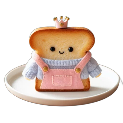 food, crown, jewelry, furniture, 3d render, concept art, photorealistic, bread transparent PNG cut-out