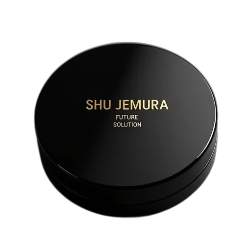 jewelry, black, compact, powder, case, brand, name, shu transparent PNG cut-out