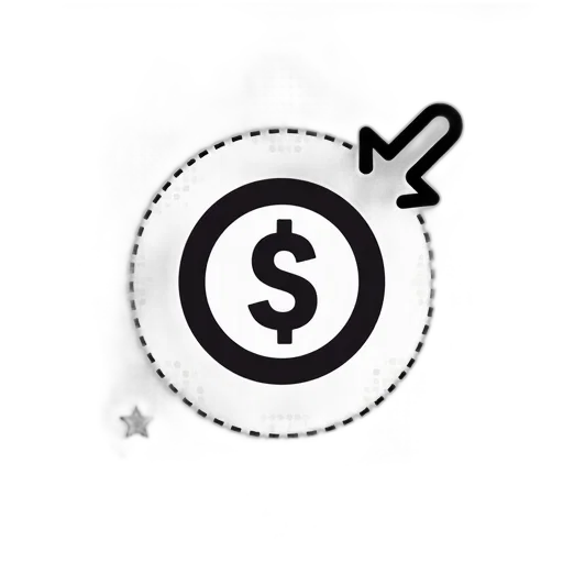 staff, jewelry, stylized, illustration, dollar, sign, within, circle transparent PNG cut-out