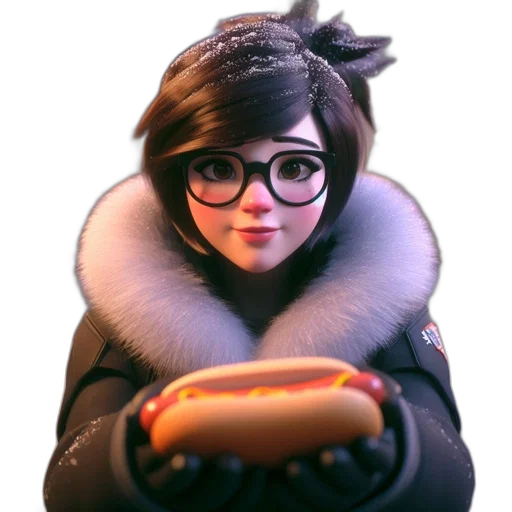 jacket, food, staff, animal, concept art, 3d render, cartoon, photorealistic transparent PNG cut-out
