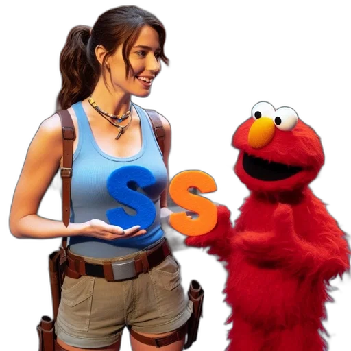 staff, fire, outer space, young, woman, holds, two, letter transparent PNG cut-out