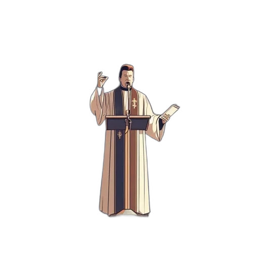 staff, 3d render, concept art, inside, grand, church, clergy, member transparent PNG cut-out