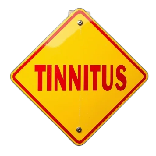 yellow, red, sign, word, tinnitus transparent PNG cut-out