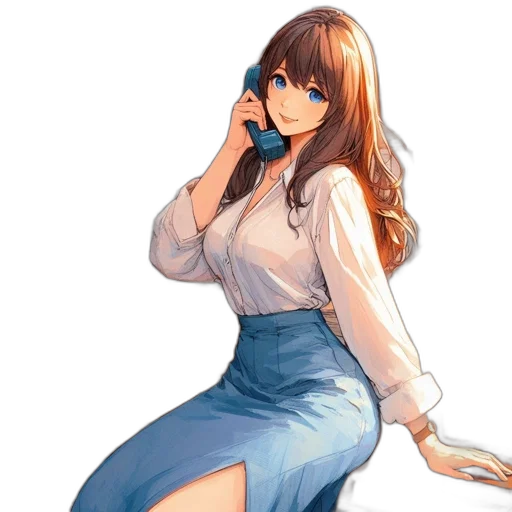 dress, staff, robot, face, anime, pixel art, concept art, watercolor transparent PNG cut-out