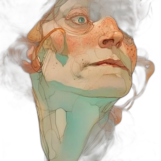 face, mask, staff, creature, concept art, watercolor, photorealistic, fantasy art transparent PNG cut-out