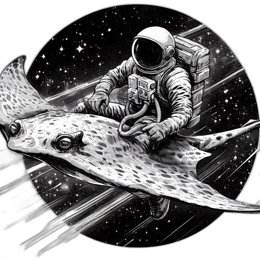 concept art, comic book art, fantasy art, pixel art, outer space, astronaut, floats, through transparent PNG cut-out