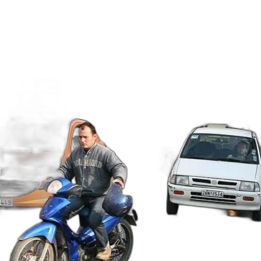 car, jacket, animal, weapon transparent PNG cut-out