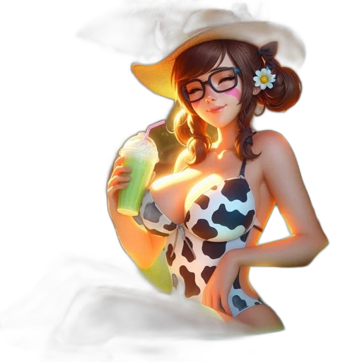 hat, staff, dress, jewelry, fantasy art, concept art, pixel art, 3d render transparent PNG cut-out