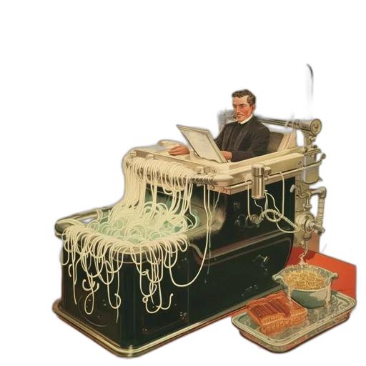 furniture, food, concept art, 3d render, underwater, amusing, illustration, depicts transparent PNG cut-out