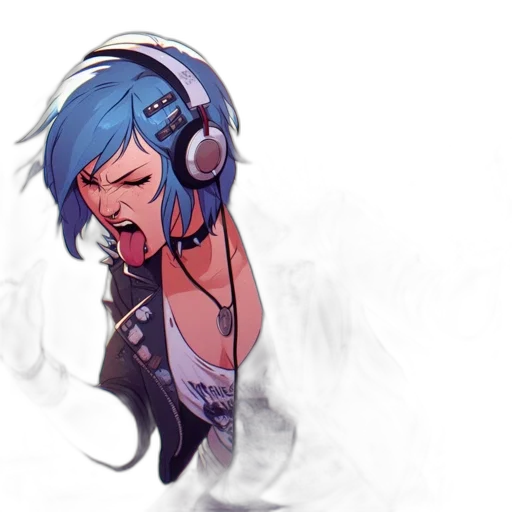 face, robot, cyberpunk, concept art, pixel art, fantasy art, neon lights, blue transparent PNG cut-out
