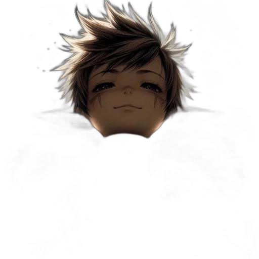 face, mask, creature, hair, 3d render, cartoon, pixel art, concept art transparent PNG cut-out