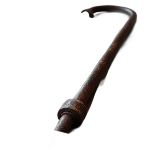 staff, weapon, sword, umbrella, photorealistic, rusty, metal, rod transparent PNG cut-out