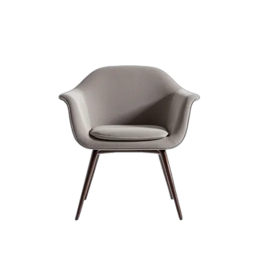 furniture, 3d render, monochrome, modern, chair, curved, backrest, metal transparent PNG cut-out