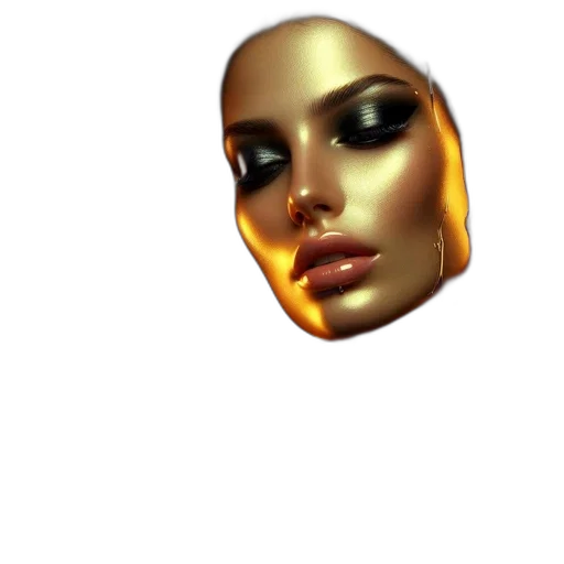 face, mask, jewelry, crown, photorealistic, 3d render, concept art, pixel art transparent PNG cut-out