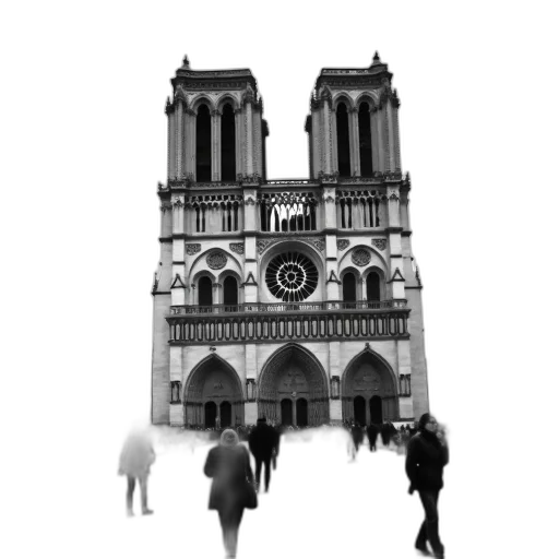 building, crown, 3d render, concept art, photorealistic, pixel art, city street, monochrome transparent PNG cut-out