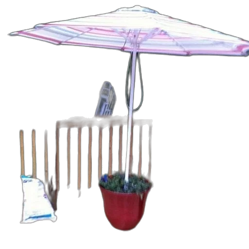 umbrella, staff, furniture, 3d render, concept art, photorealistic, vaporwave, rain transparent PNG cut-out