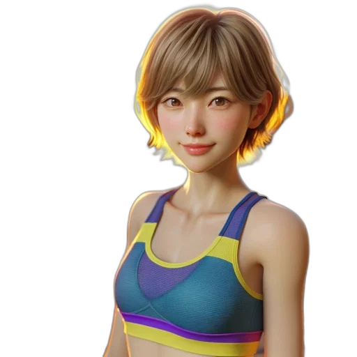 face, 3d render, photorealistic, concept art, fantasy art, colorful, neon, pastel transparent PNG cut-out