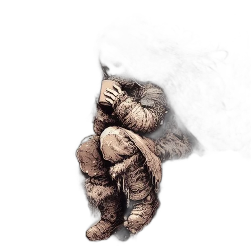 creature, jacket, mask, animal, concept art, fantasy art, pixel art, watercolor transparent PNG cut-out