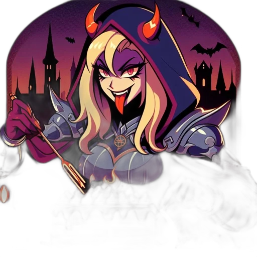 staff, pixel art, fantasy art, concept art, cartoon, dark, woman, long transparent PNG cut-out