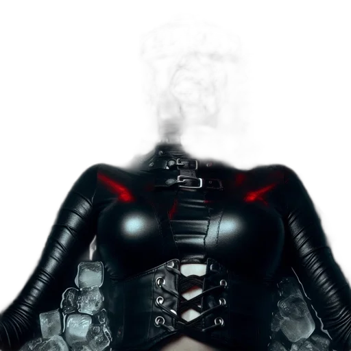 robot, mask, jacket, face, concept art, 3d render, cyberpunk, comic book art transparent PNG cut-out