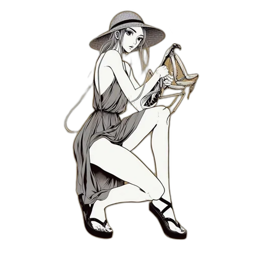 staff, hat, weapon, jewelry, concept art, fantasy art, watercolor, pencil sketch transparent PNG cut-out