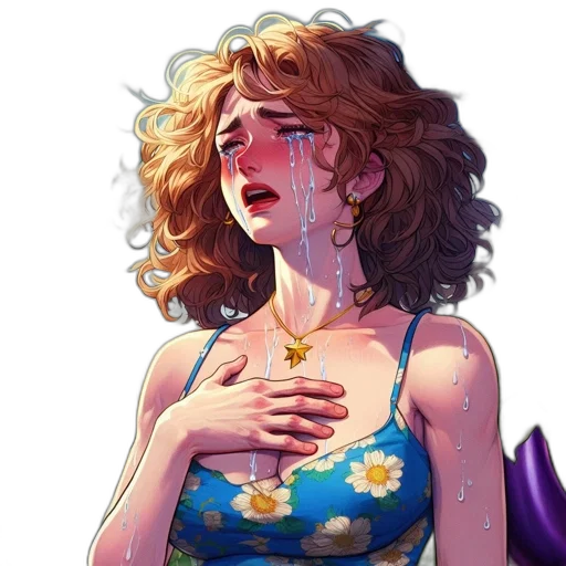 dress, jewelry, face, concept art, comic book art, fantasy art, pixel art, pastel transparent PNG cut-out