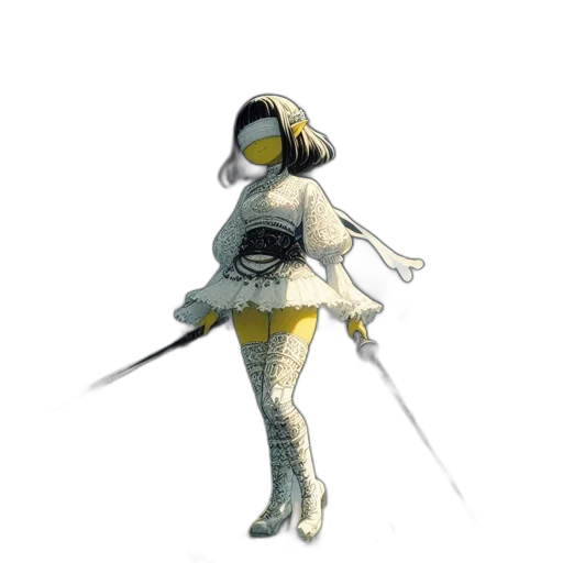 staff, sword, weapon, robot, concept art, fantasy art, 3d render, pixel art transparent PNG cut-out