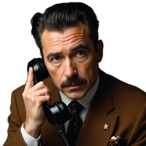 staff, face, animal, jacket, photorealistic, man, mustache, slicked-back transparent PNG cut-out