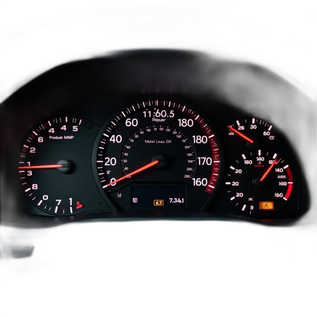 car, close-up, dashboard, speedometer, other, gauges, needle, pointing transparent PNG cut-out