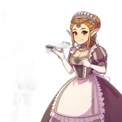 dress, staff, crown, weapon, concept art, fantasy art, anime, pixel art transparent PNG cut-out