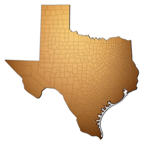 earth tones, texas, map, showing transparent PNG cut-out