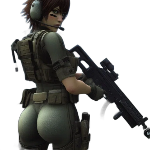 weapon, staff, concept art, 3d render, cyberpunk, pixel art, animated, woman transparent PNG cut-out