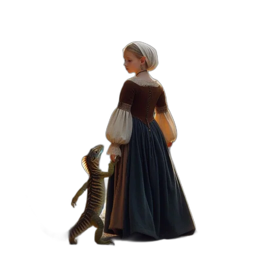 staff, dragon, dress, animal, 3d render, concept art, fantasy art, oil painting transparent PNG cut-out