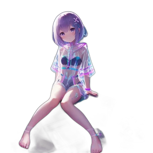dress, robot, creature, jacket, pixel art, anime, concept art, watercolor transparent PNG cut-out