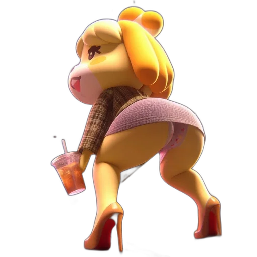 animal, dress, food, creature, concept art, pixel art, 3d render, anime transparent PNG cut-out