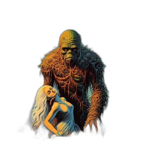 creature, animal, concept art, comic book art, pixel art, fantasy art, moss-covered, holds transparent PNG cut-out